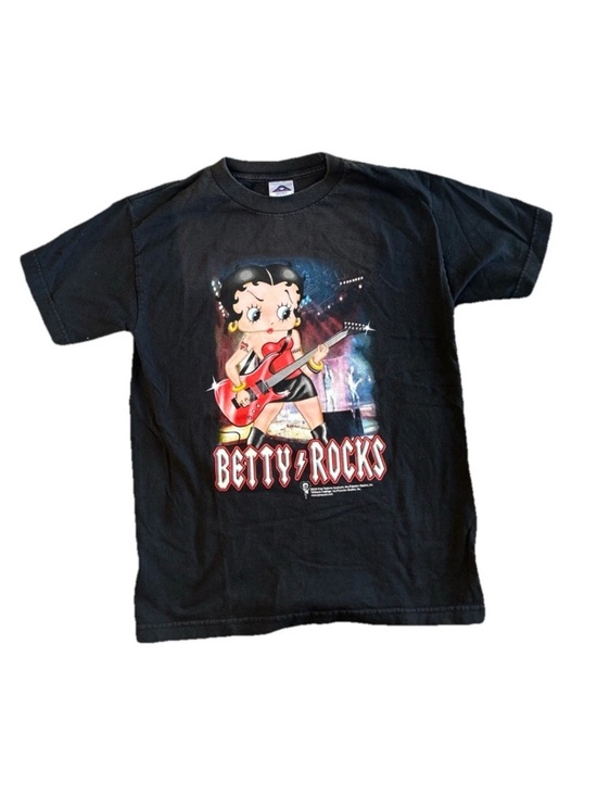 Alstyle Apparel & Activewear Other - Vintage Betty Boop "Betty Rocks" Black Graphic Tee Men’s small